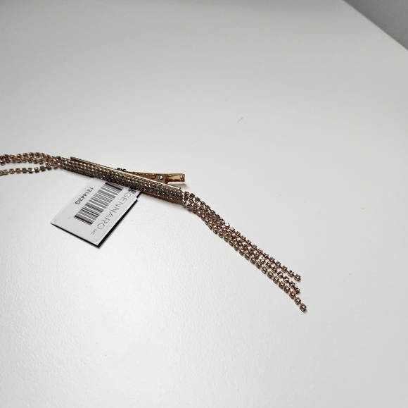 g by Gennaro Hair Clip Gold Tone and Clear Class Stones - Picture 9 of 10